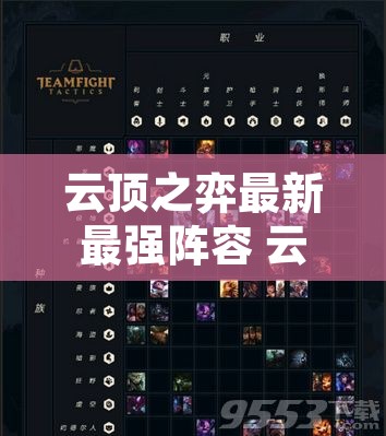 云顶之弈最新最强阵容 云顶之弈最新最强阵容推荐