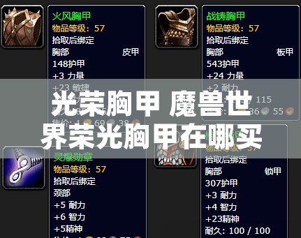 光荣胸甲 魔兽世界荣光胸甲在哪买