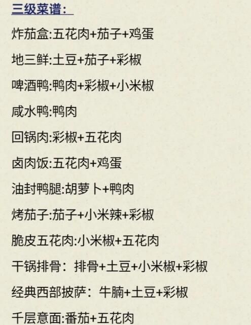 我的休闲时光菜谱攻略